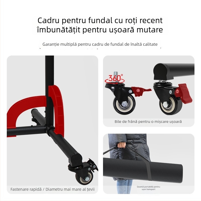 Stativ pentru fundal pentru streaming - structură din poliester, potrivit pentru filmări în direct, brand Lei Photo, greutate 6 kg