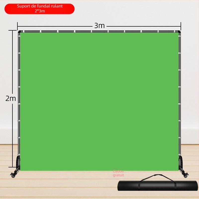 Stativ pentru fundal pentru streaming - structură din poliester, potrivit pentru filmări în direct, brand Lei Photo, greutate 6 kg