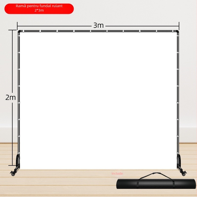 Stativ pentru fundal pentru streaming - structură din poliester, potrivit pentru filmări în direct, brand Lei Photo, greutate 6 kg