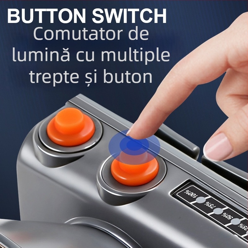 Frontala pentru camping în aer liber cu LED, 5W, 4800mAh, aliaj de aluminiu, impermeabilă