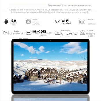 Tableta X30 cu 5G, Android, procesor quad-core, cameră 13 MP cu ecran HD pentru protecție a ochilor