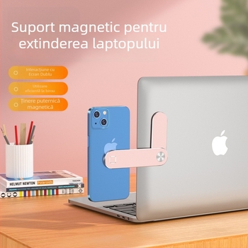 Suport pentru telefon și laptop, aliaj de aluminiu, suport magnetic pentru ecranul lateral, model SP21, anti vibrație