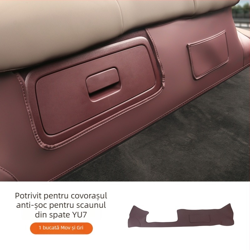 Protector din piele pentru partea din spate a scaunului pentru Xiaomi Yu7 — accesorii interioare auto rezistente, origine Guangzhou, fără siglă, fără personalizare