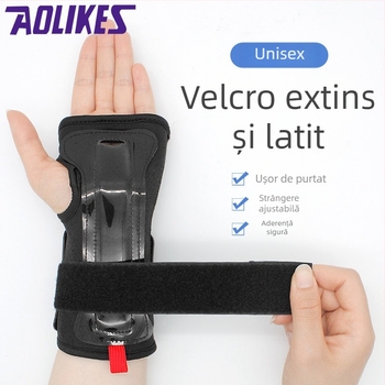 Protecție pentru palmă pentru sporturi în aer liber - încheietură reglabilă, antiderapant, placă din aliaj nylon SBR pentru schi și patinaj cu role