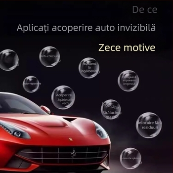 Folie TPU pentru wrap auto, folie protector transparentă pentru întregul vehicul, anti-zgârieturi pentru mașini și motociclete electrice, garanție de 5 ani