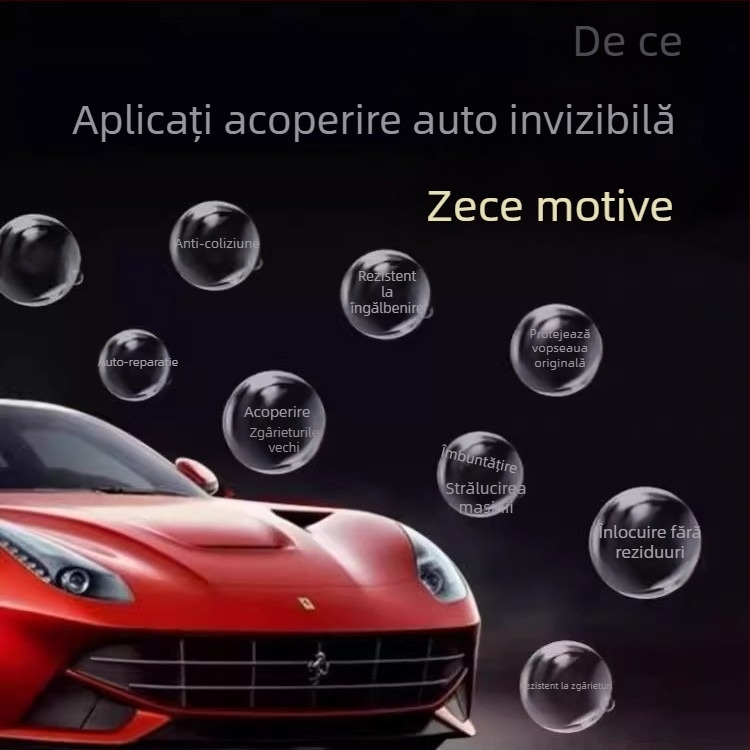 Folie TPU pentru wrap auto, folie protector transparentă pentru întregul vehicul, anti-zgârieturi pentru mașini și motociclete electrice, garanție de 5 ani