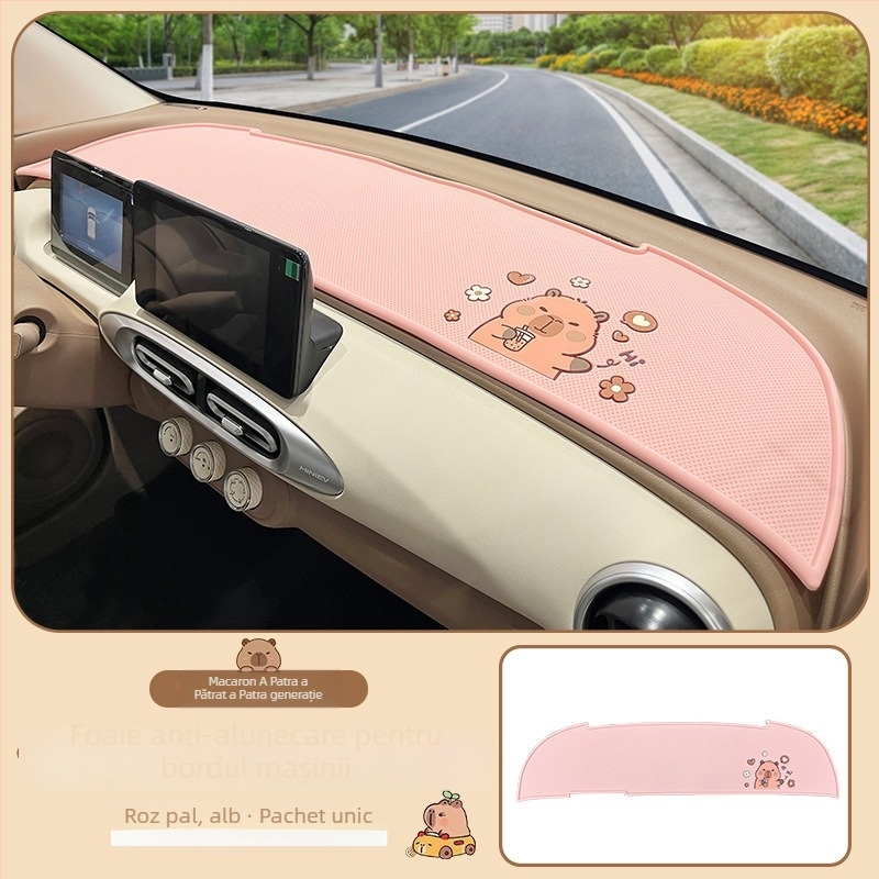 Padă de bord antiderapantă pentru Wuling Hongguang Mini Macaron, a patra generație, silicon, anti-glare, imprimare logo: da