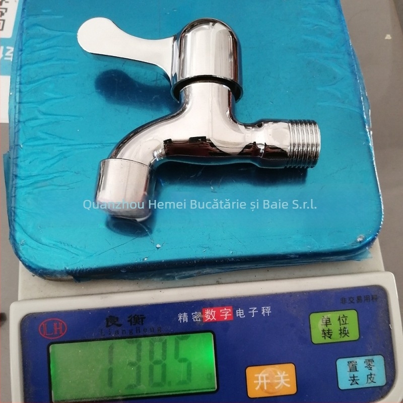 Robinet de alimentare încorporat pentru mașina de spălat, cu închidere rapidă extinsă, aliaj de zinc, intrare/ieșire 15 mm, 0–90°C, 1,6 MPa