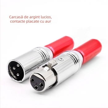Set conectori audio XLR — cupru pur placat cu aur, conectoare balansate (Brand: MVS/Magic Recitation; Temperatură de operare: -40°C până la 80°C; Certificare: inspecție de fabrică)