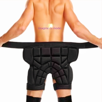 Pantaloni de protecție pentru patinaj și schi cu protecții la șolduri, genunchi și coate – burete, croială universală