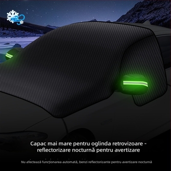 Acoperire pentru zăpadă a mașinii, material PVC, montaj cu clipsuri, 720 g, construcție îngroșată