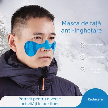 Protecție facială pentru schi — design desen animat, anti-congelare, rezistent la vânt, protecție solară pentru patinaj de iarnă în aer liber