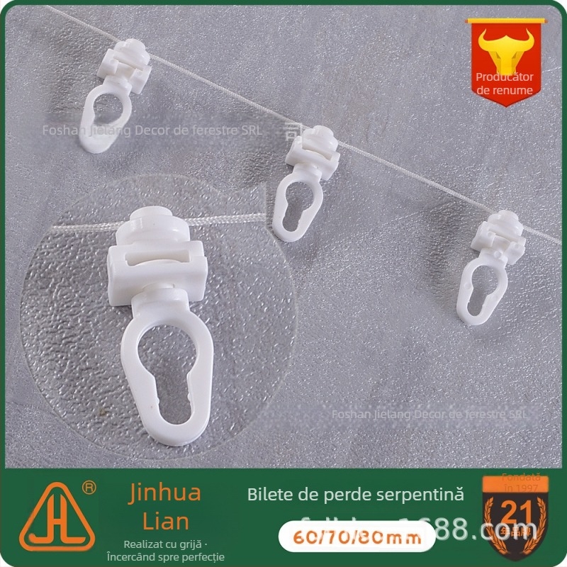 Accesorii pentru șină de perdea Snake Curtain – Model J20-061, POM, pentru perdele suspendate, mărgele de alunecare