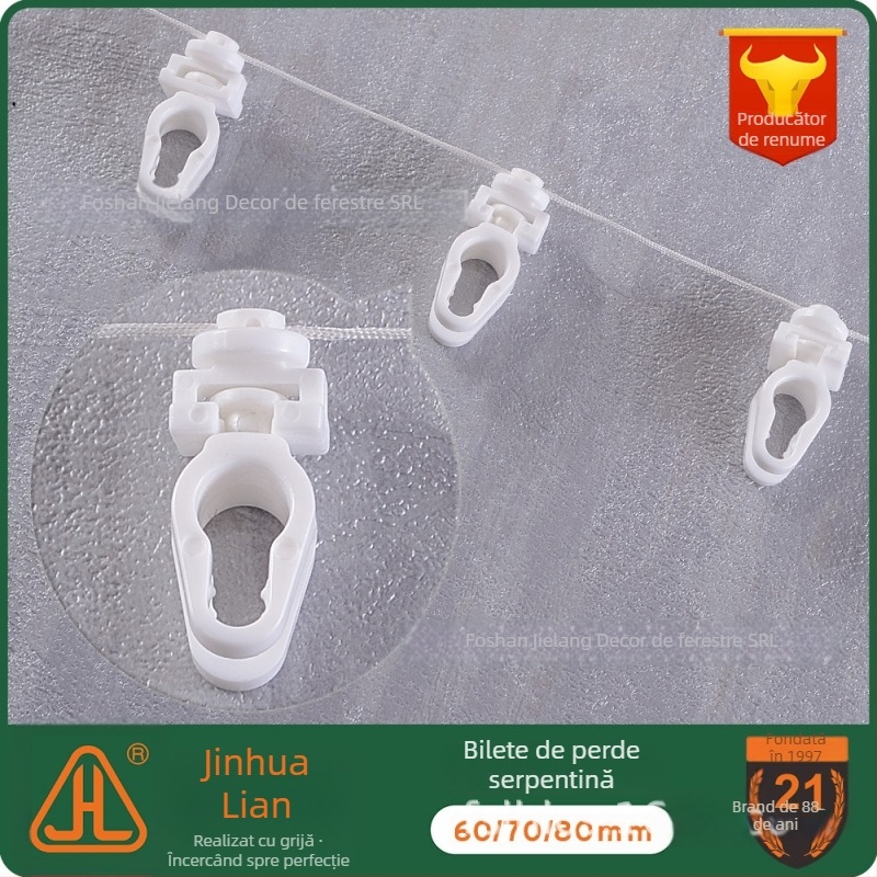 Accesorii pentru șină de perdea Snake Curtain – Model J20-061, POM, pentru perdele suspendate, mărgele de alunecare