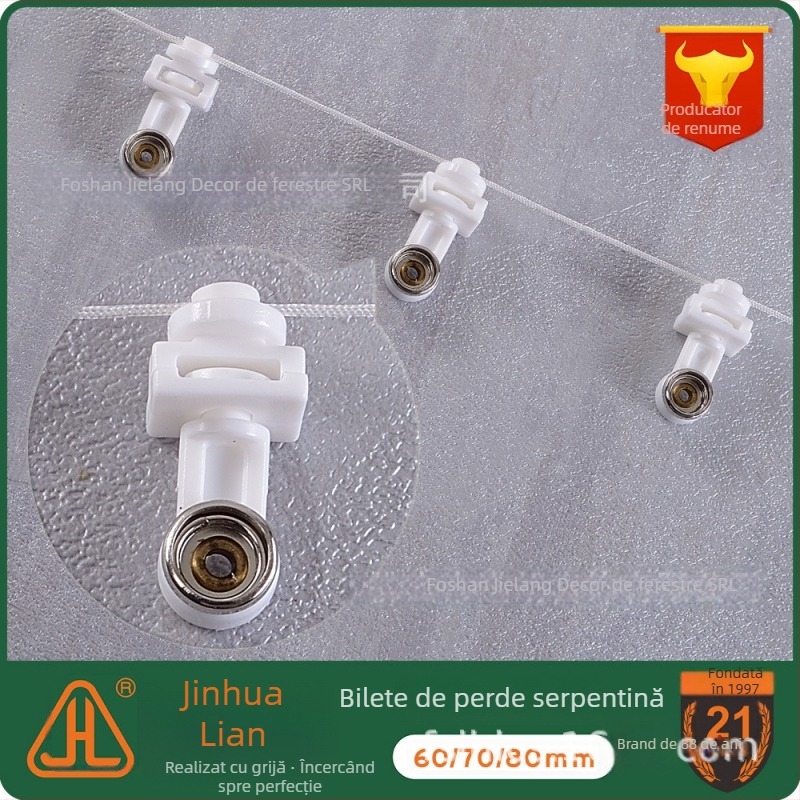 Accesorii pentru șină de perdea Snake Curtain – Model J20-061, POM, pentru perdele suspendate, mărgele de alunecare