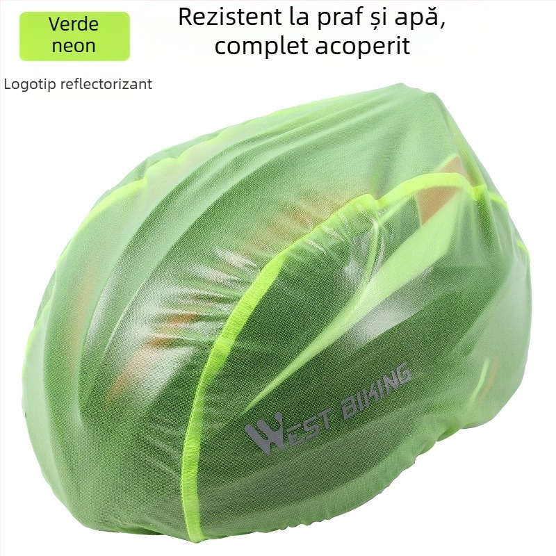 WEST BIKING husă de ploaie pentru cască de ciclism — rezistentă la vânt, impermeabilă, cu logo imprimat, pentru adulți