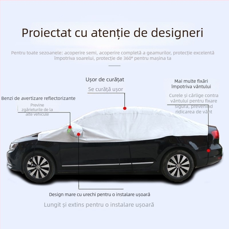 Husă auto, material din folie de aluminiu, potrivire universală, procesare personalizabilă, Han Fan Vision