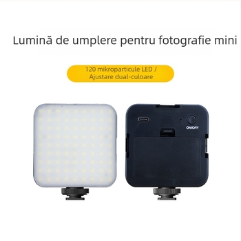 Lumină foto portabilă – 120 LED-uri, 6500K, reglare intensitate și culoare, încărcare USB