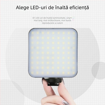 Lumină foto portabilă – 120 LED-uri, 6500K, reglare intensitate și culoare, încărcare USB