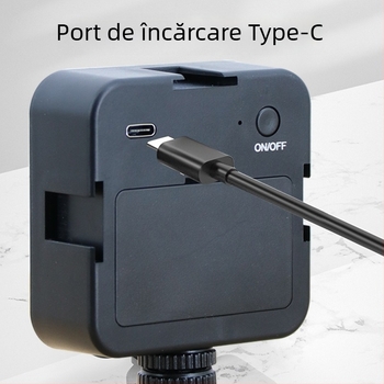 Lumină foto portabilă – 120 LED-uri, 6500K, reglare intensitate și culoare, încărcare USB