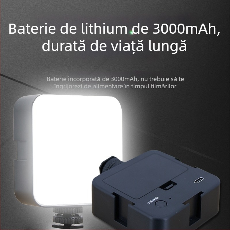 Lumină foto portabilă – 120 LED-uri, 6500K, reglare intensitate și culoare, încărcare USB