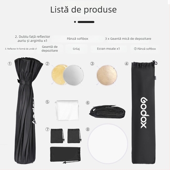 Soft light box AD-S85S de la God cow, compatibil cu AD400, material: Flocking