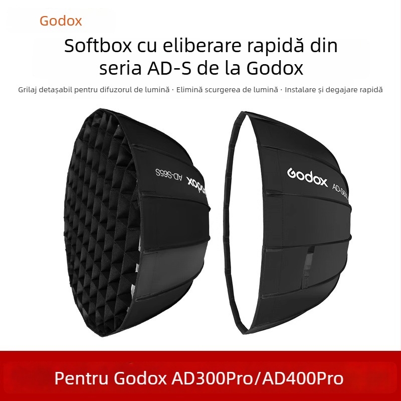 Soft light box AD-S85S de la God cow, compatibil cu AD400, material: Flocking