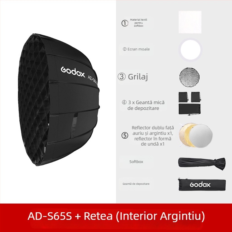 Soft light box AD-S85S de la God cow, compatibil cu AD400, material: Flocking