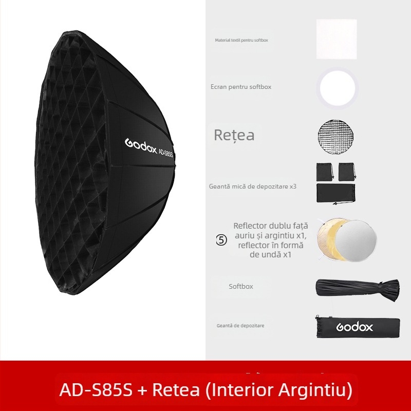 Soft light box AD-S85S de la God cow, compatibil cu AD400, material: Flocking
