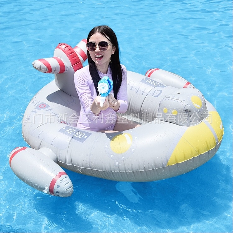 Saltea gonflabilă pentru copii cu mai multe moduri: hamac, submarin, placă de surf, inel cu pistol de apă – PVC