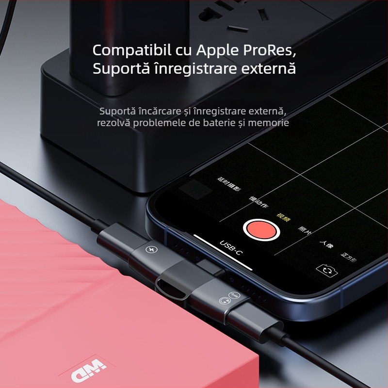 Adaptor USB-C dual – 2 în 1 pentru apeluri și muzică, control în linie, înregistrare externă, Android compatibil