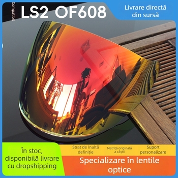 Lentile pentru vizieră la cască pentru half-helmet — lentile modificate, compatibile LS2 OF608, procesare personalizată disponibilă