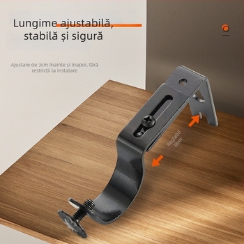 Suport din fier pentru șină de perdea, impermeabil, reglabil, design modern minimalist, suport universal
