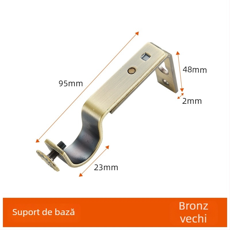 Suport din fier pentru șină de perdea, impermeabil, reglabil, design modern minimalist, suport universal
