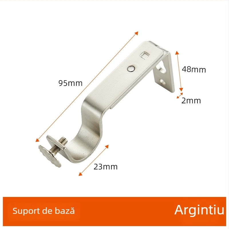 Suport din fier pentru șină de perdea, impermeabil, reglabil, design modern minimalist, suport universal