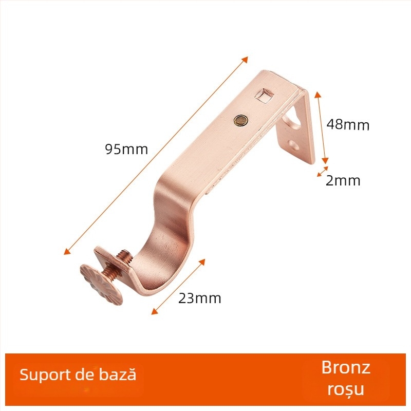 Suport din fier pentru șină de perdea, impermeabil, reglabil, design modern minimalist, suport universal