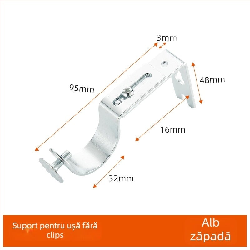 Suport din fier pentru șină de perdea, impermeabil, reglabil, design modern minimalist, suport universal
