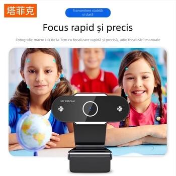 Camera PTZ inteligentă cu rezoluție 1600x1200, 30fps, USB 2.0, focalizare automată, microfon încorporat.