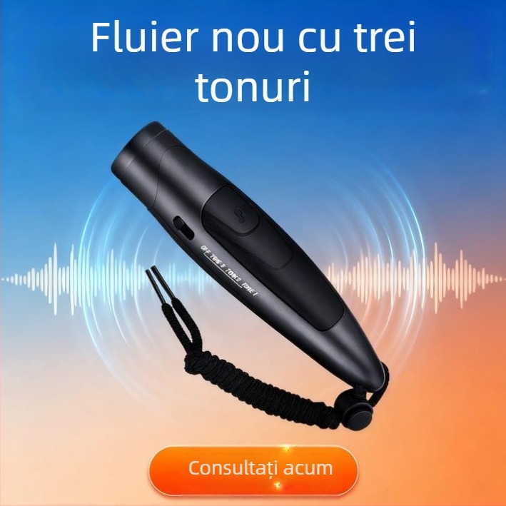 Fluier electronic de arbitru, sunet tri-ton puternic, pentru baschet, volei, tenis de masă și badminton, material ABS