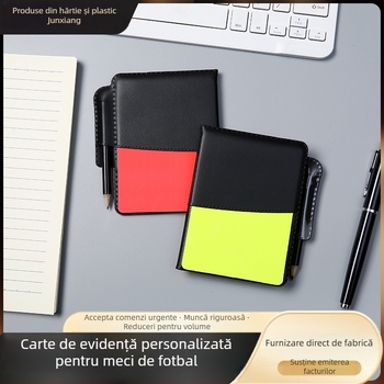 Set carduri arbitru fotbal cu pix – PVC, imprimare logo personalizabilă
