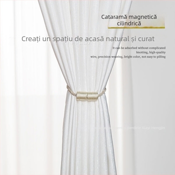 Buton magnetic cilindric pentru perdele – montaj fără găuri, închizător magnetic pentru șnur, stil modern minimalist, personalizabil