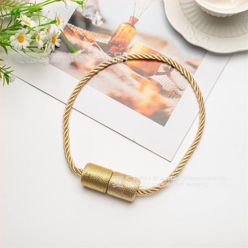 Buton magnetic cilindric pentru perdele – montaj fără găuri, închizător magnetic pentru șnur, stil modern minimalist, personalizabil