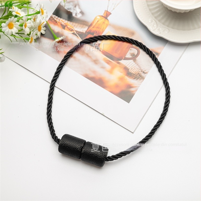 Buton magnetic cilindric pentru perdele – montaj fără găuri, închizător magnetic pentru șnur, stil modern minimalist, personalizabil