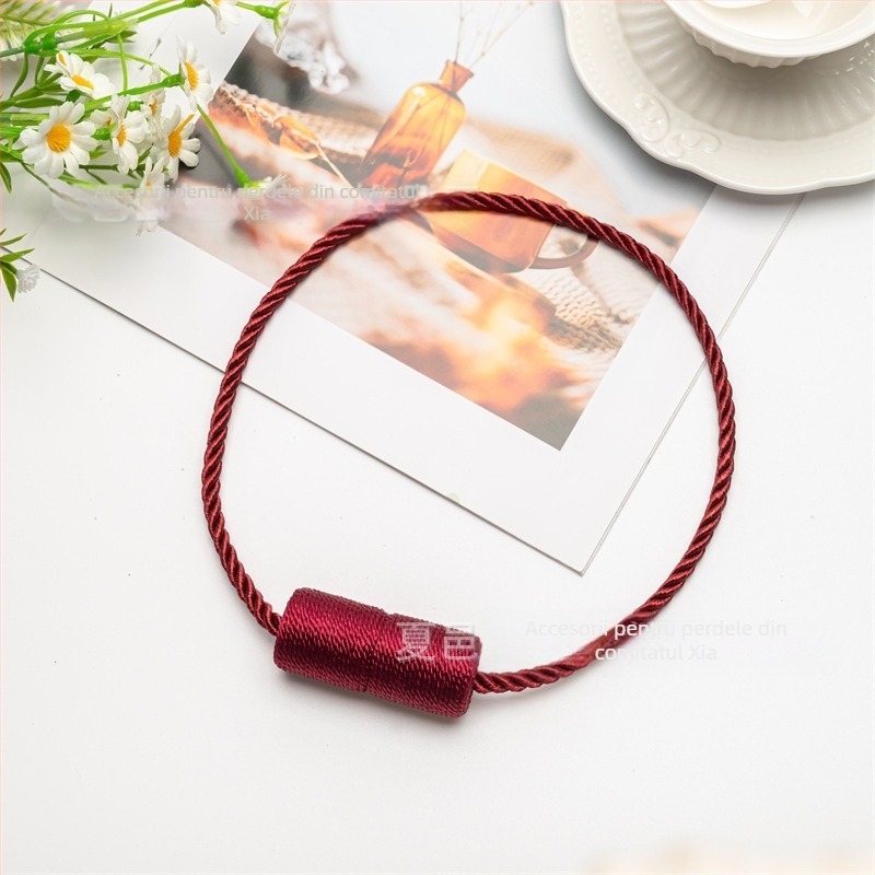 Buton magnetic cilindric pentru perdele – montaj fără găuri, închizător magnetic pentru șnur, stil modern minimalist, personalizabil