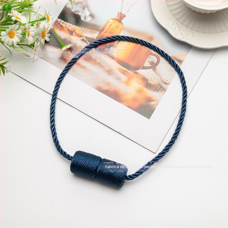 Buton magnetic cilindric pentru perdele – montaj fără găuri, închizător magnetic pentru șnur, stil modern minimalist, personalizabil