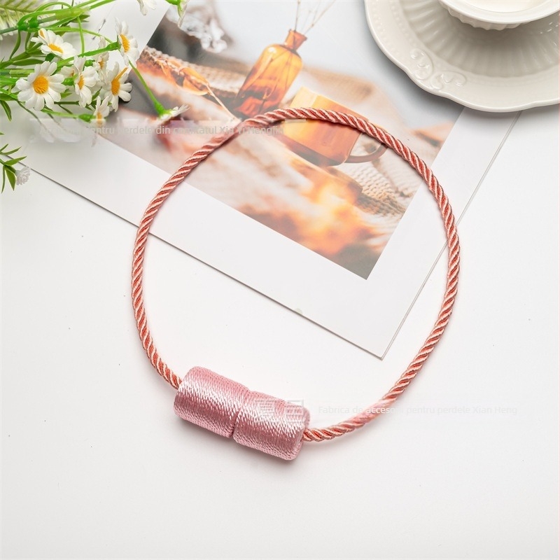 Buton magnetic cilindric pentru perdele – montaj fără găuri, închizător magnetic pentru șnur, stil modern minimalist, personalizabil