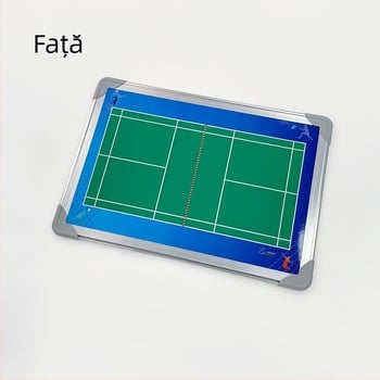 Tablă tactică portabilă pentru badminton, cu cadru din aliaj de aluminiu, magnetică și ștergibilă, pentru instruire
