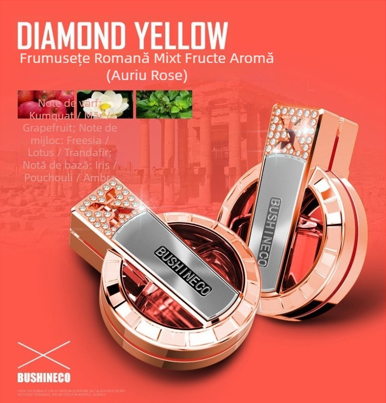 Clip pentru ventilația mașinii, parfum auto cu aromă de lămâie și ton marin, 10–20 ml, durează peste 90 de zile, material plastic și sticlă