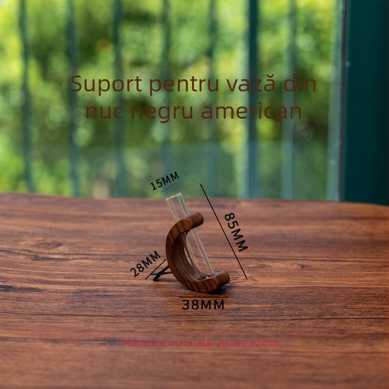 Vază pentru ventilul de aer al mașinii – lemn, sistem hidroponic, consolă centrală, aromaterapie, stil retro