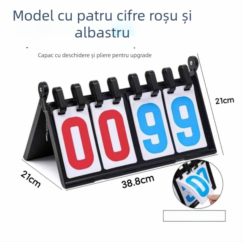 Tablou de scor din ABS, set 22 bucăți, pentru tablă de scor și înlocuire/tablă tactică, pentru diverse sporturi